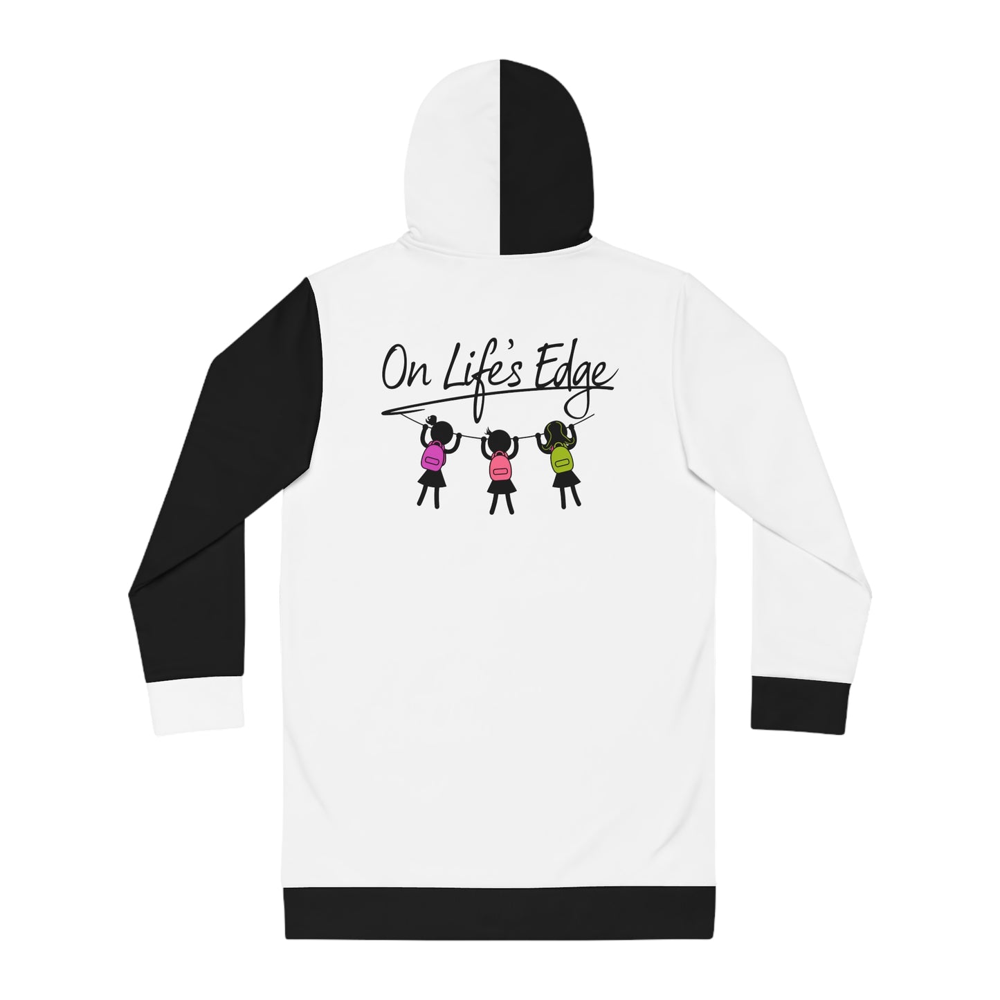 O.L.E B&W Color-Block Hoodie Dress