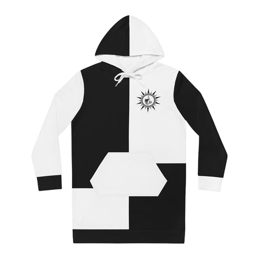O.L.E B&W Color-Block Hoodie Dress